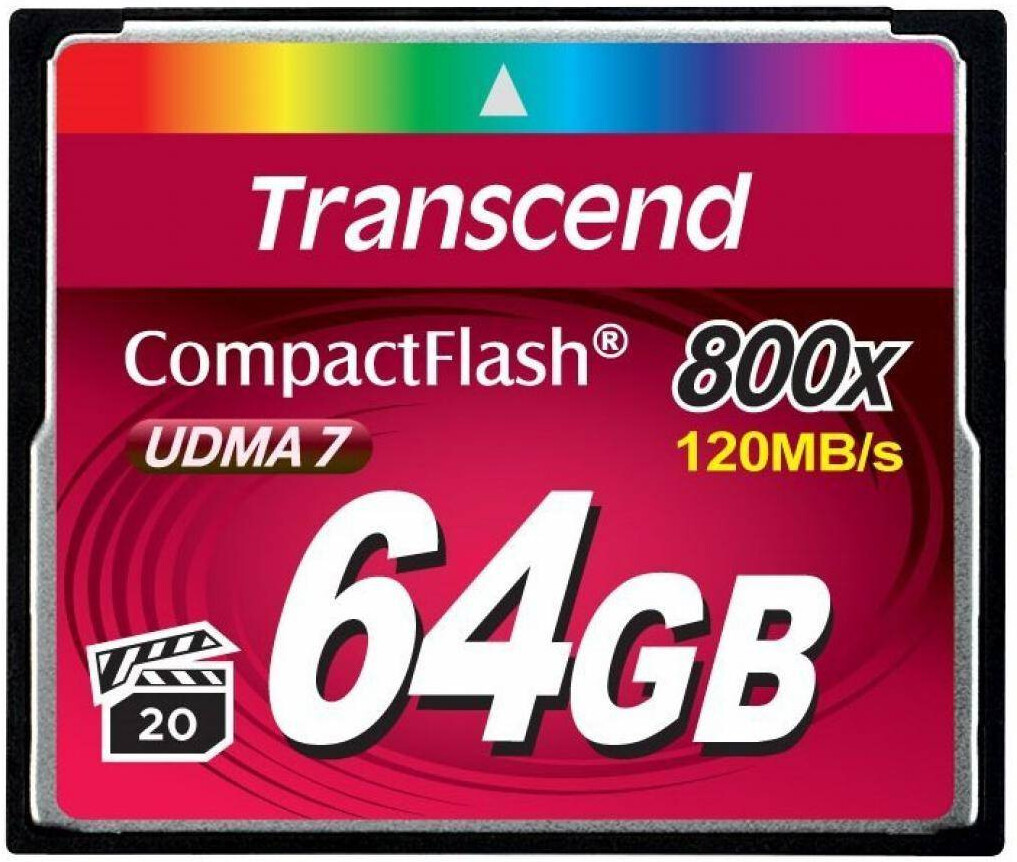

Карта памяти Transcend 800x CompactFlash Premium 64GB (TS64GCF800), Карта памяти Transcend 800x CompactFlash Premium 64GB TS64GCF800