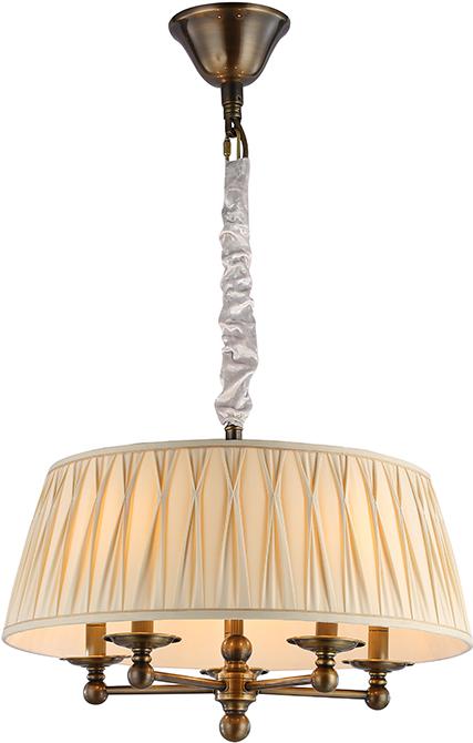 

Подвесная люстра NEWPORT D56*H36/136 см Е14 5*60W Black brass Shade beige [31505/C B/C], Подвесная люстра NEWPORT D56*H36/136 см Е14 5*60W 31505/C B/C Black brass Shade beige