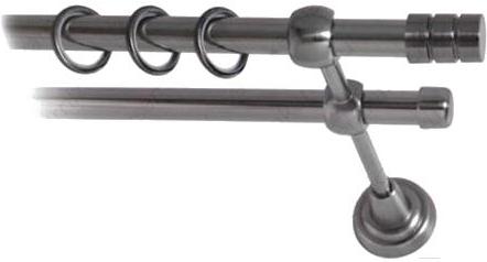 

Карниз Lm Decor Цилиндр 088 2р гладкий 1.8м антрацит, Цилиндр 088 2р гладкий 16мм 1.8м