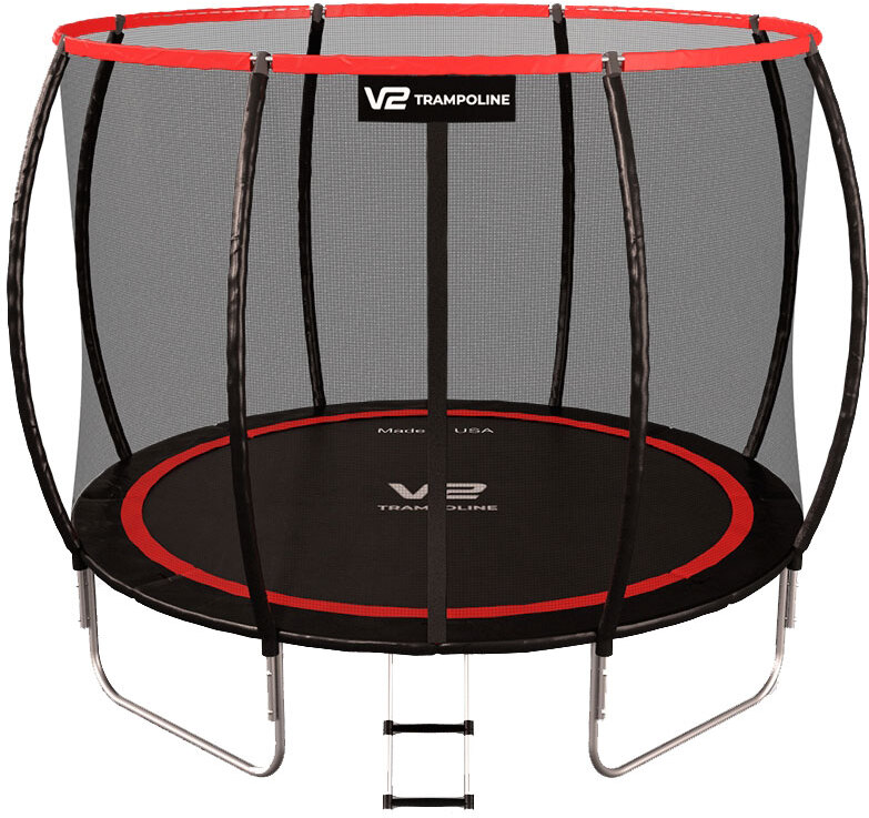 

Батут V2 Trampoline 312см 10ft Redline 4 опоры черный/красный