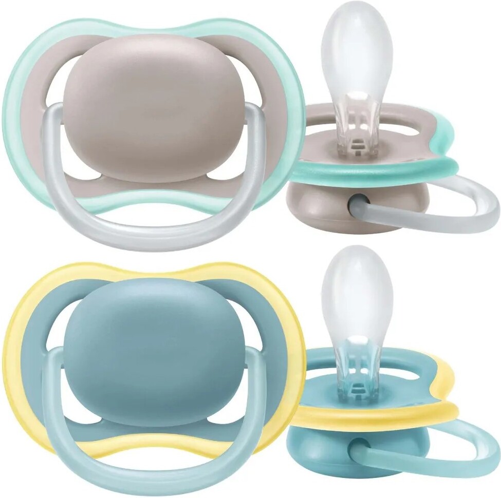 

Пустышка силиконовая Philips AVENT Ultra Air серый/синий 2 шт. (SCF349/01)