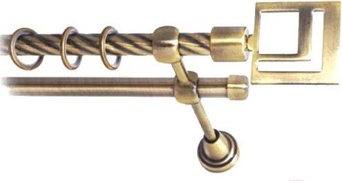 

Карниз Lm Decor Квадро 179 2р витой 4м антик, Квадро 179 2р витой 16мм 4.0м