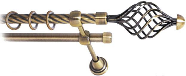 

Карниз Lm Decor Вираж 098 2р витой 2м антик, Вираж 098 2р витой 16мм 2.0м