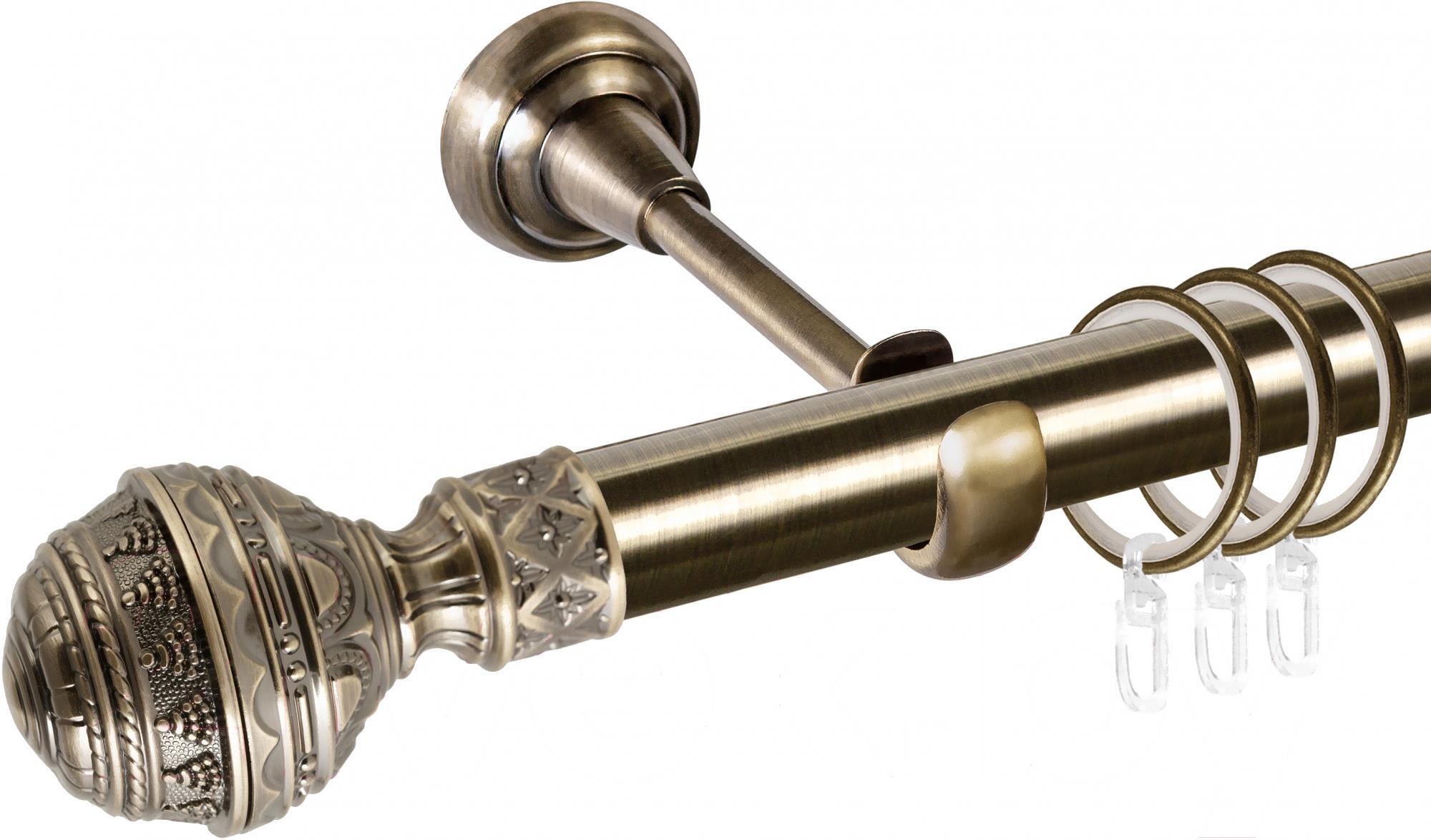 

Карниз АС ФОРОС Grace D25Г + наконечники Ампир 2м антик