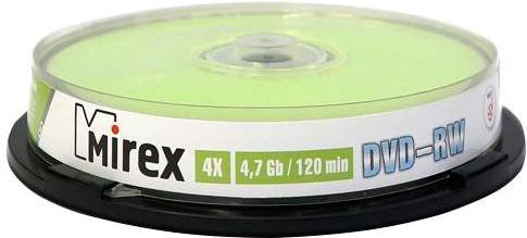 

Оптический диск Mirex DVD-RW 4.7 Gb 4x Cake Box 10 [202578], Оптический диск Mirex DVD-RW 4.7 Gb 4x Cake Box 10 202578