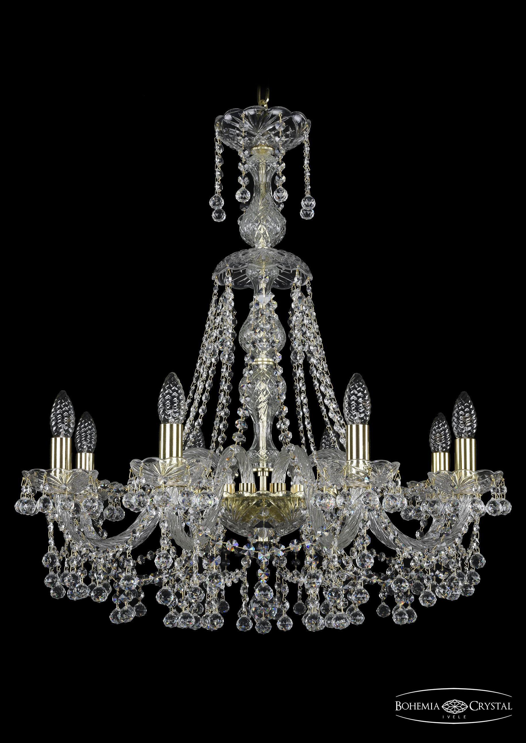 

Подвесная люстра Bohemia Ivele Crystal 1409/8/240/XL-75/G