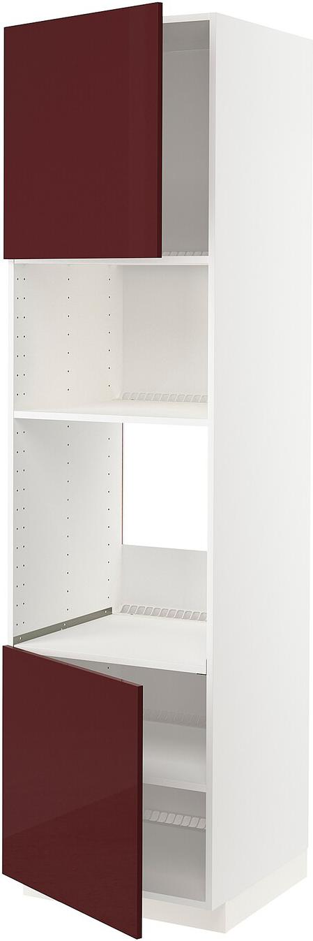 

Кухонный шкаф Ikea Метод/Калларп белый/красный/коричневый [394.454.06], Метод/Калларп