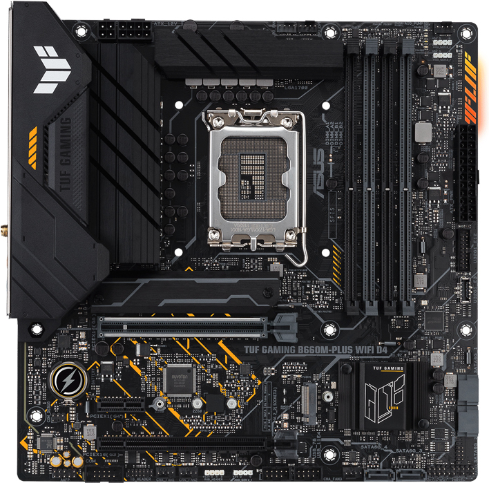 

Материнская плата ASUS TUF GAMING B660M-PLUS WIFI D4 [90MB1930-M0EAY0], Материнская плата ASUS TUF GAMING B660M-PLUS WIFI D4