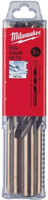 

Сверло Milwaukee 4932352402, Сверло Milwaukee HSS-G DIN338 11.5 5шт по металлу 4932352402