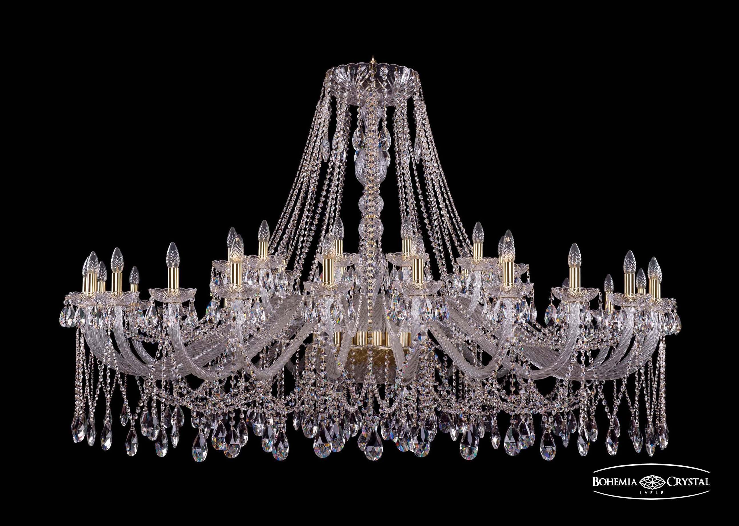 

Подвесная люстра Bohemia Ivele Crystal 1413/24+12/700/G