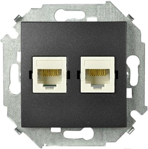 

Розетка Simon 1591593-038 графит