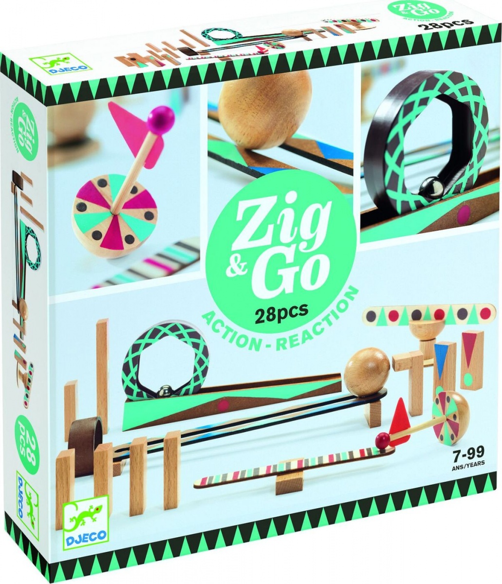

Конструктор Djeco ЗигнГоу 28 дет [05640], ЗигнГоу 28 дет