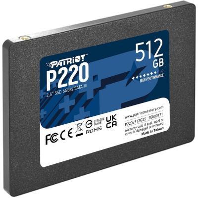 

Жесткий диск (накопитель) SSD Patriot SATA III 512Gb P220S512G25