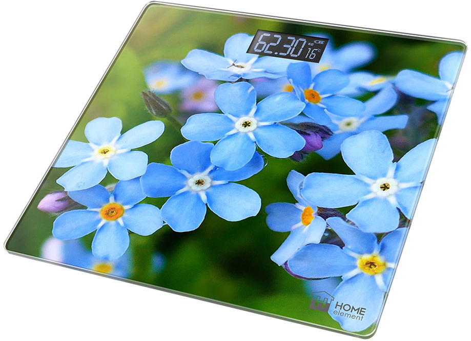 

Напольные весы Home Element HE-SC904 (незабудки)