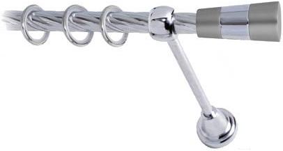 

Карниз Lm Decor Волео 074 1р витой 2.8м хром, Волео 074 1р витой 16мм 2.8м