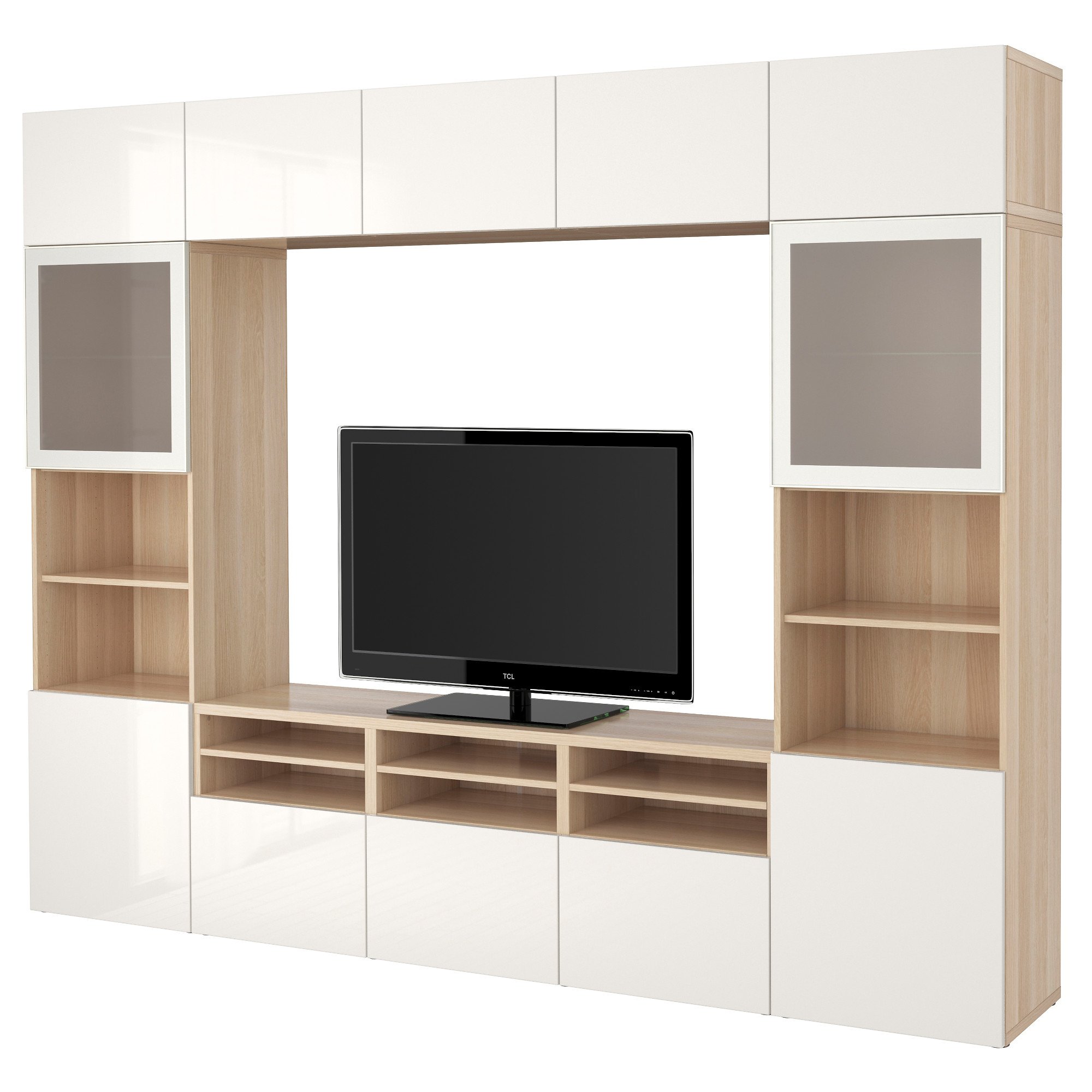 

Шкаф для ТВ, комбин/стеклян дверцы Ikea Бесто [692.502.23], Бесто