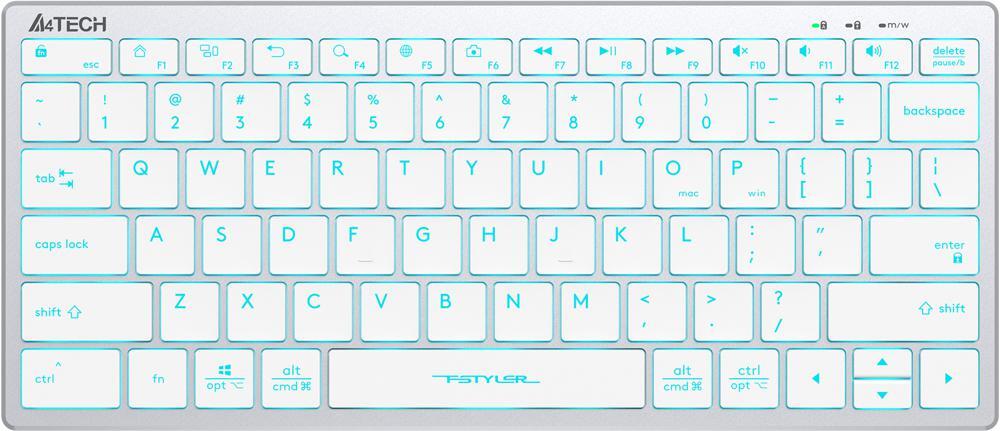 

Клавиатура A4Tech Fstyler белый/синий (FX61)