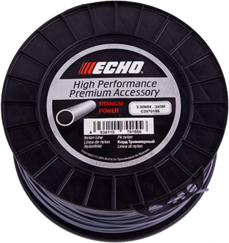 

Корд для триммера Echo Titanium Power Line 2,5мм*243м круглый (C2070155)