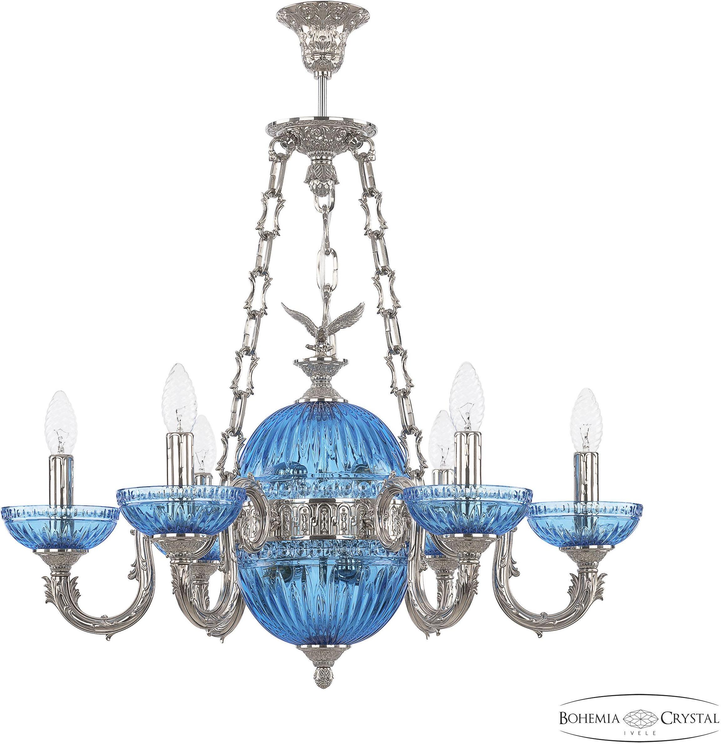 

Подвесная люстра Bohemia Ivele Crystal 71003P/6/175 Ni P Aquamarine/M-1G FE1S
