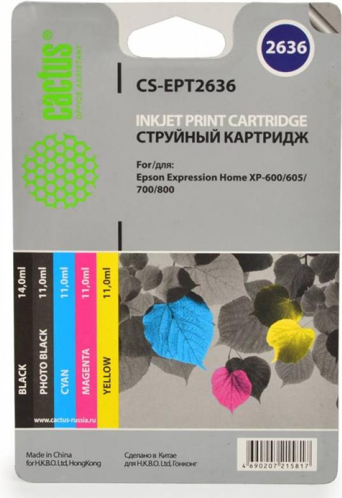 

Картридж для струйного принтера Cactus CS-EPT2636, CS-EPT2636