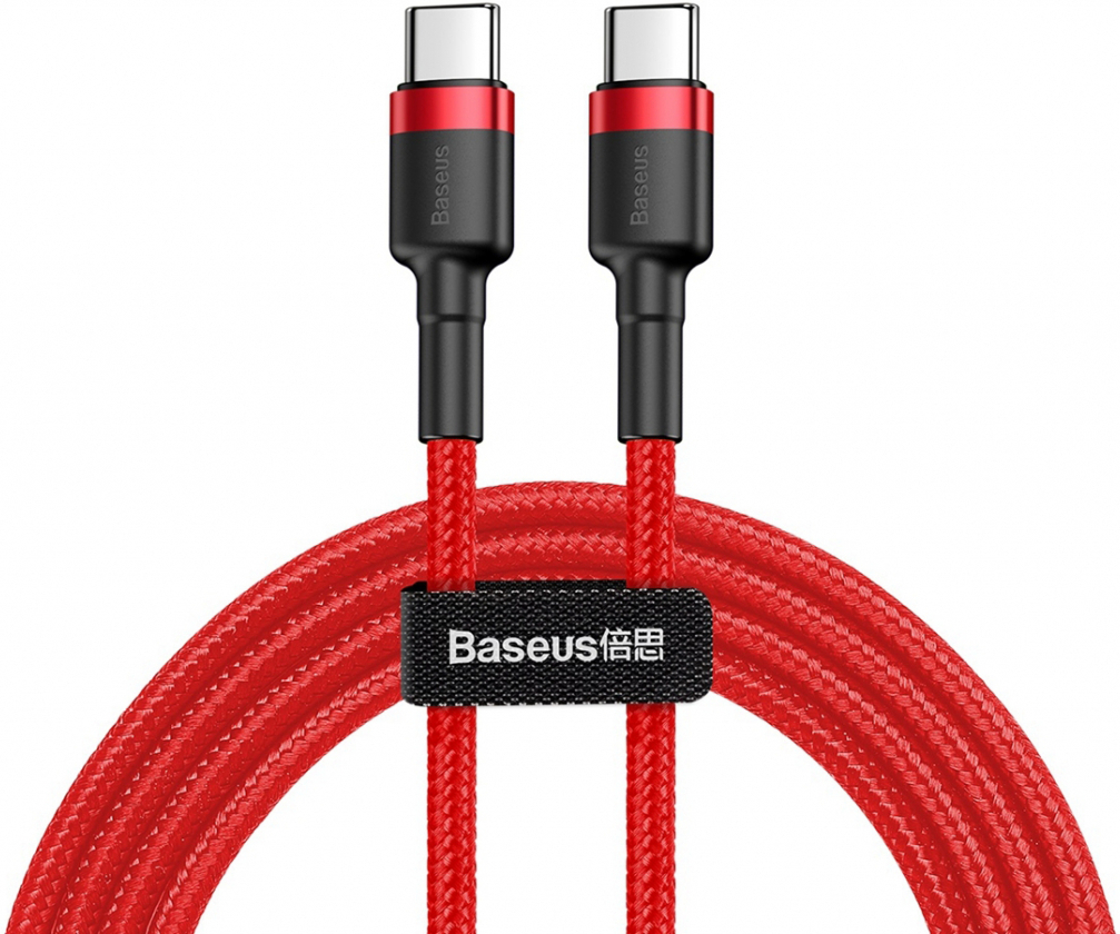 

Кабель для компьютера Baseus Cafule Type-C PD2.0 60W charging кабель (20V 3A) 1m красный красный [CATKLF-G09], Baseus Cafule Type-C PD2.0 60W charging кабель (20V 3A) 1m красный CATKLF-G09