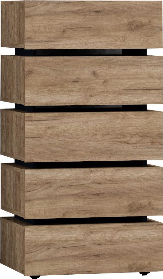 

Комод Глазов Nature 6 дуб табачный Craft/черный, Nature 6