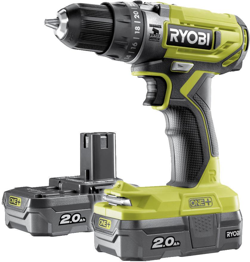 

Дрель-шуруповерт RYOBI R18PD2-220S (с 2-мя АКБ, сумка) [5133004459], R18PD2-220S (с 2-мя АКБ, сумка)