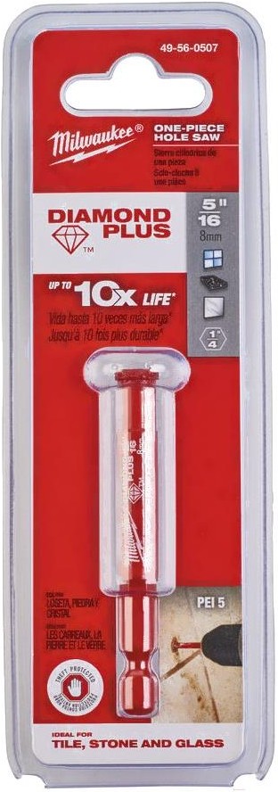 

Алмазное сверло Milwaukee Diamond Plus 49560507, Алмазная коронка Milwaukee Diamond Plus 8мм 49560507
