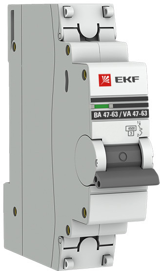 

Выключатель нагрузки EKF ВА 47-63 1P 16А (D) 4.5kA PROxima
