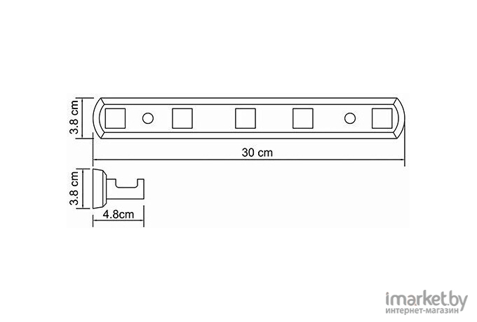 Крючок для ванны Wasserkraft Lippe K-6575