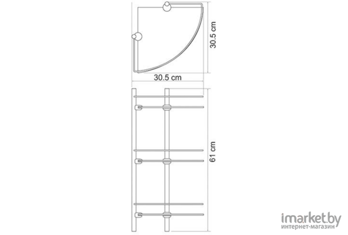 Полка для ванной Wasserkraft K-3133
