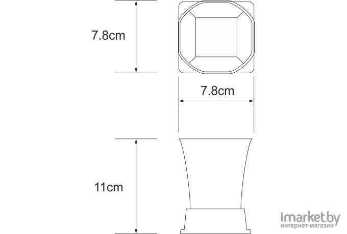 Стакан для зубных щеток Wasserkraft Amper K-5428