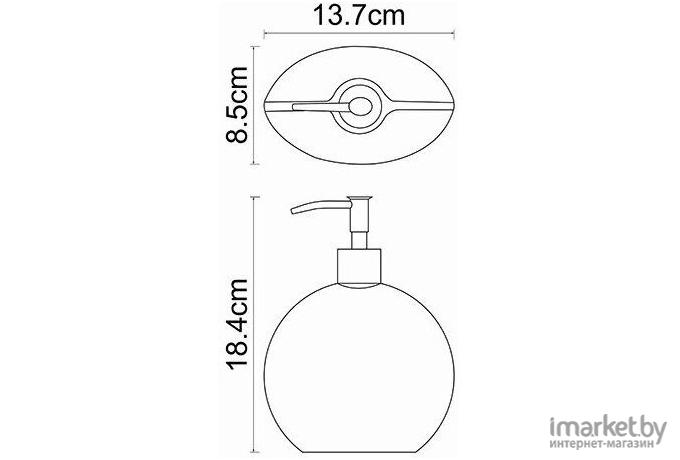 Дозатор жидкого мыла Wasserkraft Eider K-33399