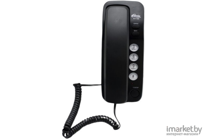 Проводной телефон Ritmix RT-100 (черный)