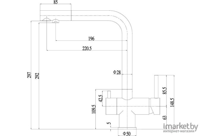 Смеситель ZorG SZR-7039 INOX