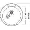 Кухонная мойка Kromevye Rondo EX 145 D