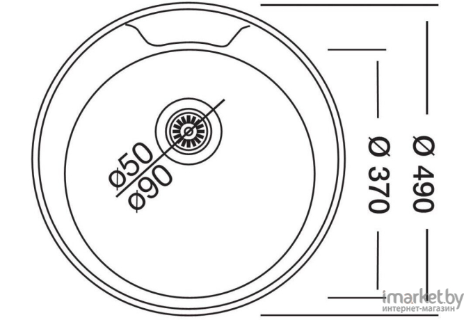 Кухонная мойка Kromevye Rondo EX 145 D