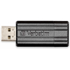 USB Flash Verbatim PinStripe черный 64 GB (49065)