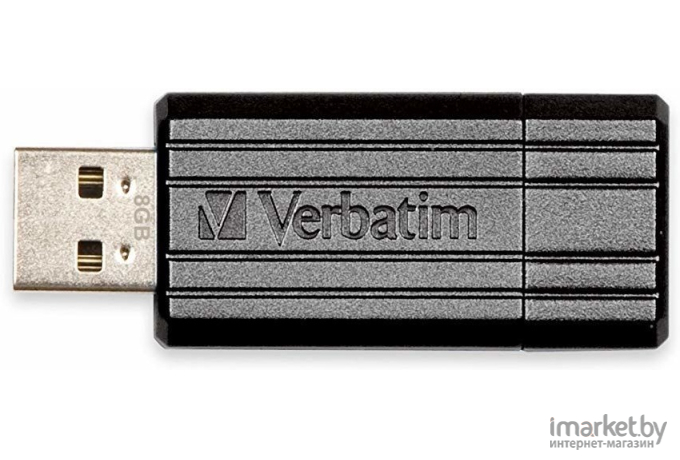 USB Flash Verbatim PinStripe черный 64 GB (49065)