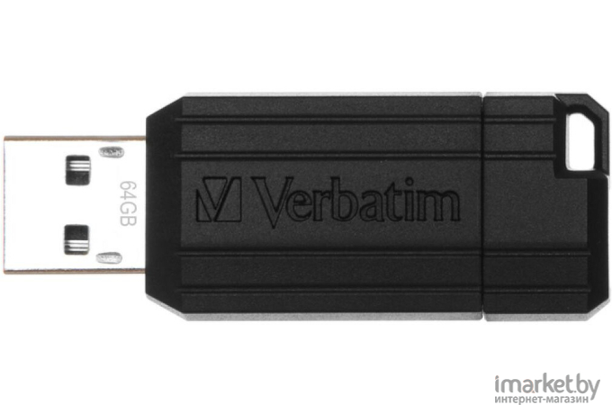 USB Flash Verbatim PinStripe черный 64 GB (49065)