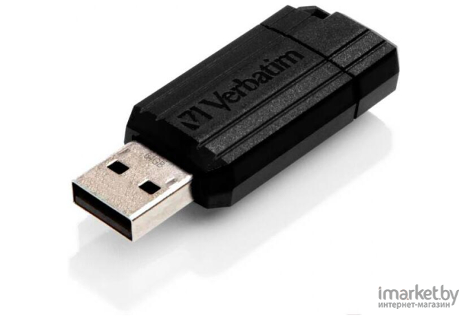 USB Flash Verbatim PinStripe черный 64 GB (49065)