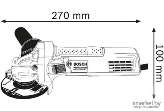 Профессиональная угловая шлифмашина Bosch GWS 750 S Professional (0.601.394.121)