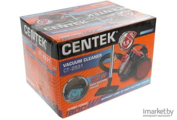 Пылесос CENTEK CT-2531 красный/черный