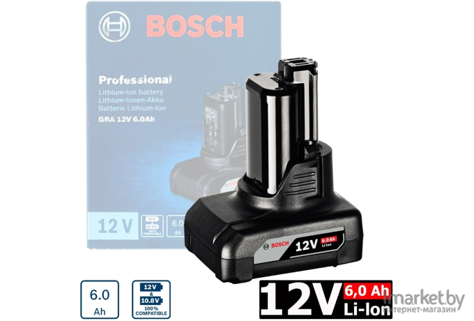 Аккумулятор Bosch GBA 12V 6.0 Ah (1.600.A00.X7H)