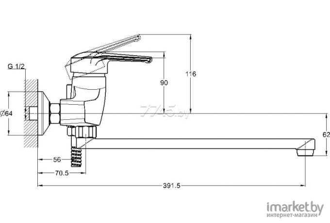 Смеситель Solone SIT7-A182