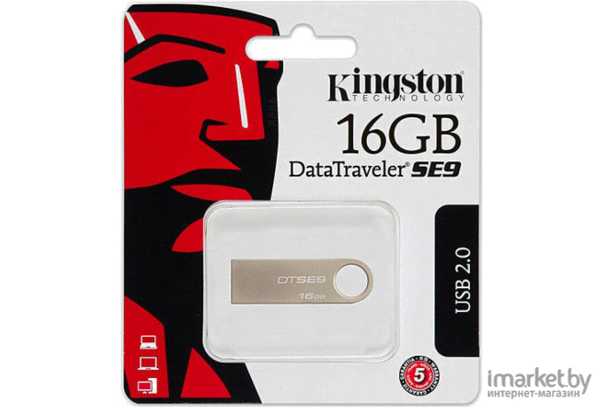 USB Flash Kingston DataTraveler SE9 16 Гб (DTSE9H/16GB)