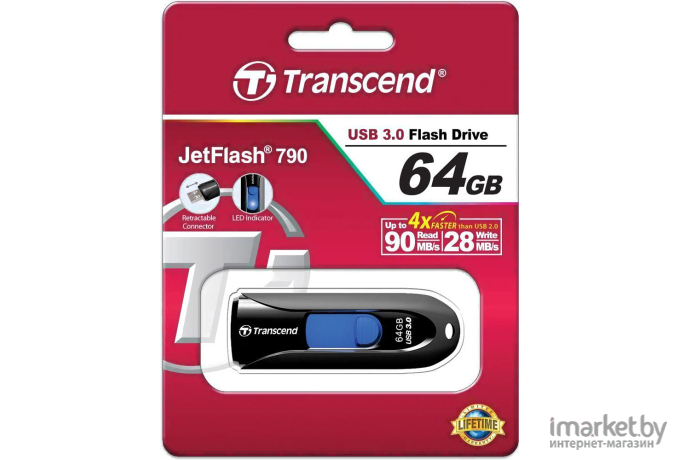 USB Flash Transcend JetFlash 790 64GB (TS64GJF790K)
