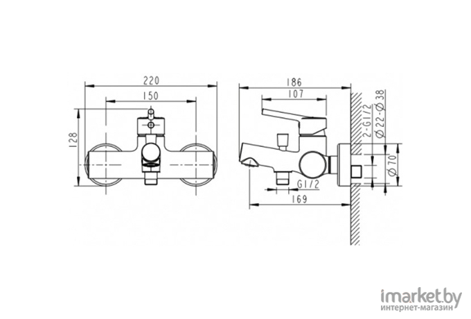 Смеситель Bravat Palace F6172217CP-01-RUS