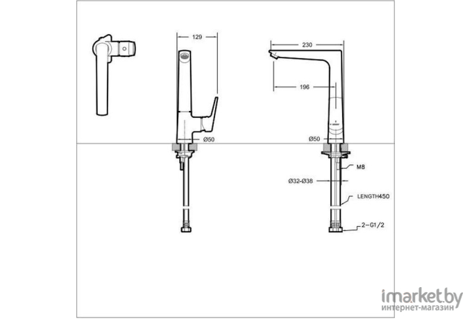 Смеситель Bravat Real F7121179CP-2-RUS