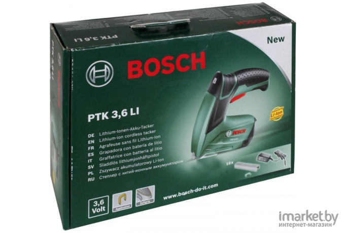 Аккумуляторный степлер Bosch PTK 3,6 Li (0603968120)